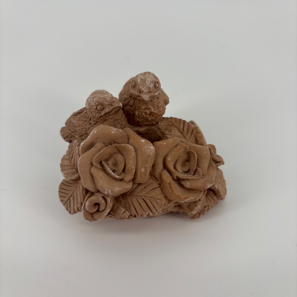 United Design Corp Windcense Bird Figurine OS‎ Brown Excellent 1992 WN-517 Roses